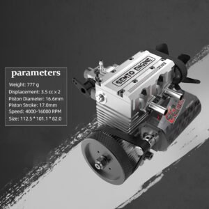 semto engine st nf2 7.0cc mini inline double cylinder four stroke air cooled nitro engine model kit