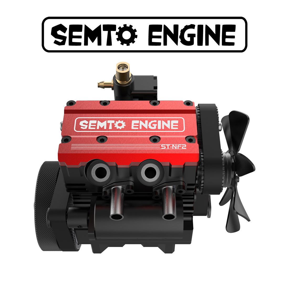 semto engine st nf2 7.0cc mini inline double cylinder four stroke air cooled nitro engine model kit