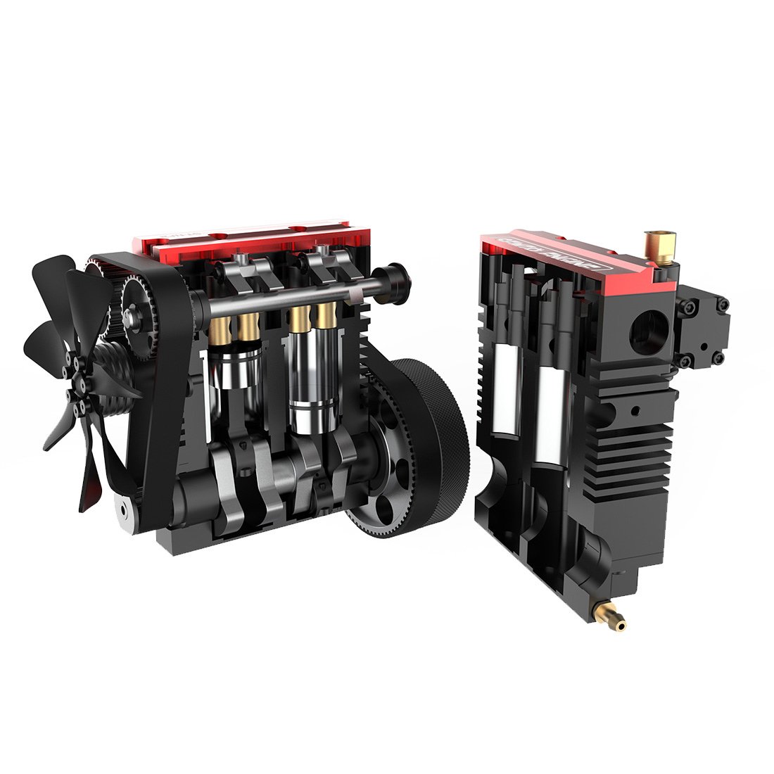 semto engine st nf2 7.0cc mini inline double cylinder four stroke air cooled nitro engine model kit