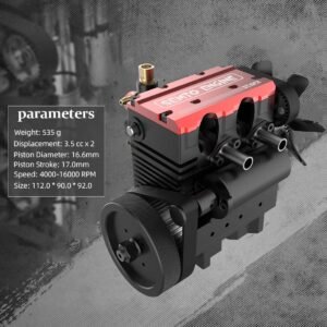 semto engine st nf2 7.0cc mini inline double cylinder four stroke air cooled nitro engine model kit