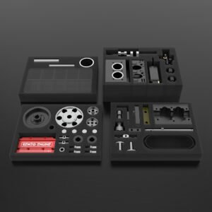 semto engine st nf2 7.0cc mini inline double cylinder four stroke air cooled nitro engine model kit