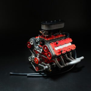 ENJOMOR V8 GS-V8 78CC DOHC Gasoline V8 Engine Model That Works with Starter Kit